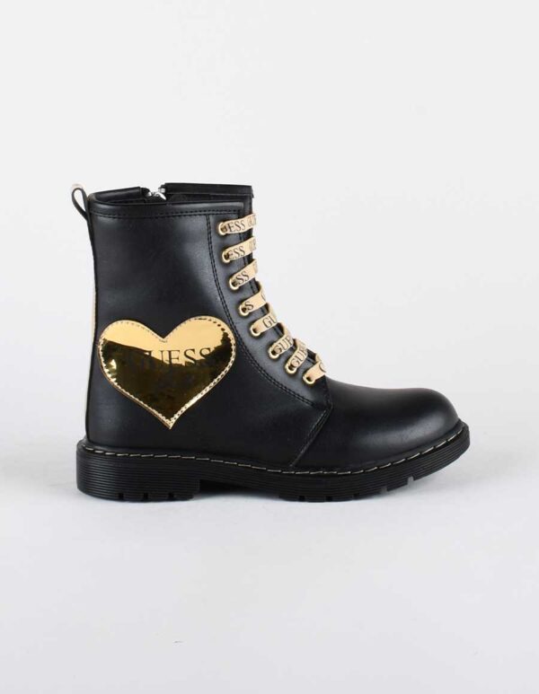 Guess Stivaletti Neri Oro Bambina