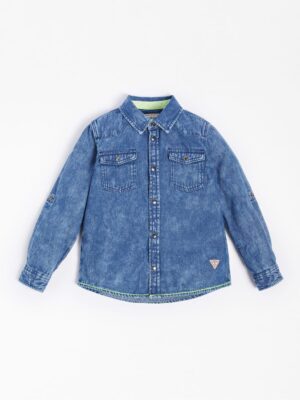 Guess Camicia Di Jeans Blu Denim Bambino