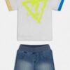 Guess  Baby Completo Bianco Blu Denim Bambino