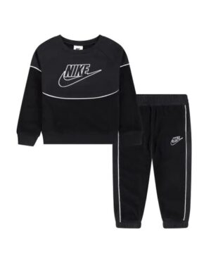 Nike B Amplify Ft Crew Completo Tuta Nero Bambini