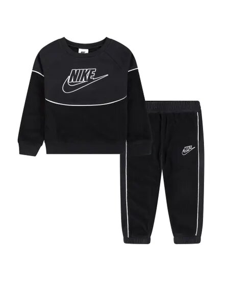 Nike B Amplify Ft Crew Completo Tuta Nero Bambini