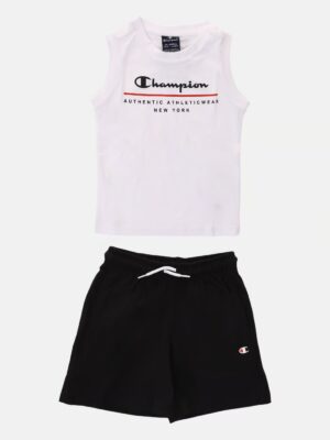 Champion Graphic Completo Bianco Nero Bambino