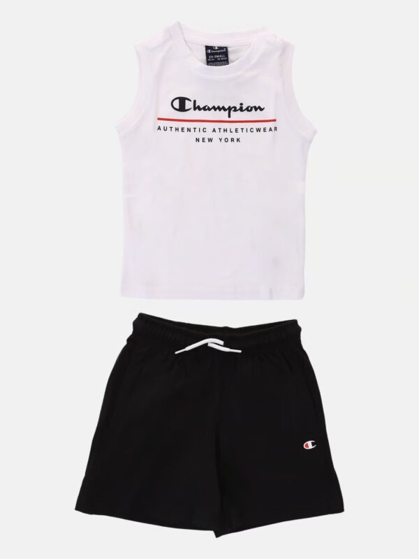Champion Graphic Completo Bianco Nero Bambino