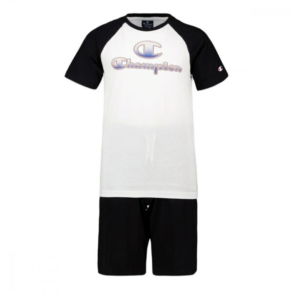 Champion Graphic Completo Bianco Nero Bambino