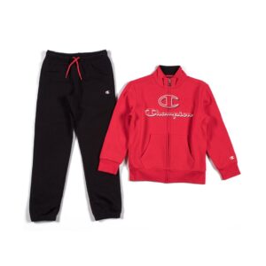 Champion  Completo Tuta Rosso Nero Bambino