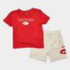 Nike Swoosh Tee Completo Rosso Grigio Bambino