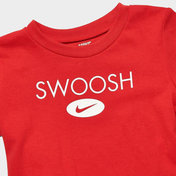 Nike Swoosh Tee Completo Rosso Grigio Bambino