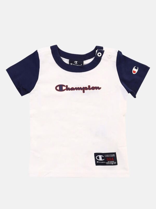 Champion Baby Completo Bianco Blu Bambino