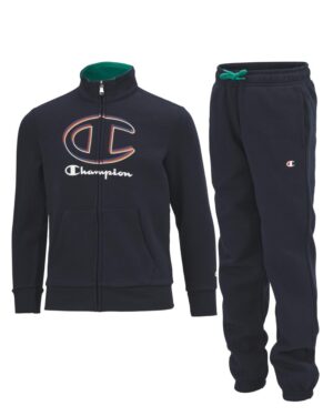 Champion Full Zip Suit Completo Tuta  Blu Verde Bambini Ragazzi