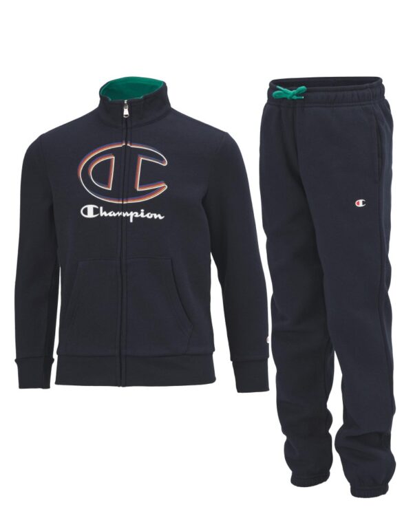 Champion Full Zip Suit Completo Tuta  Blu Verde Bambini Ragazzi