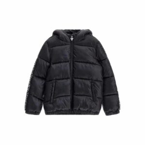 Guess Piumino Con Cappuccio Nero  Bambino