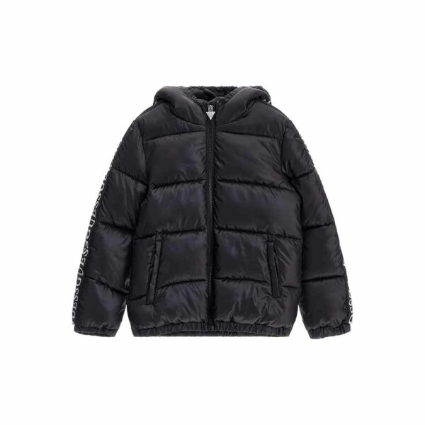 Guess Piumino Con Cappuccio Nero  Bambino