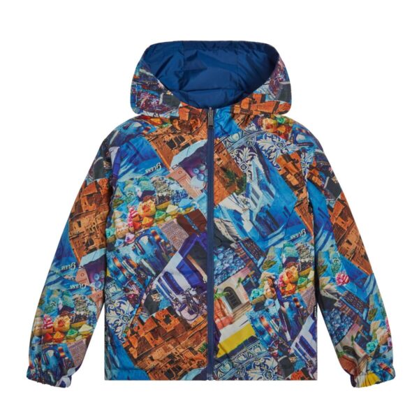Guess Giacca Impermeabile Reversibile Multicolore Bambini