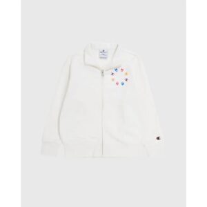Champion Jr  Felpa Chiusura Zip Bianca bambino