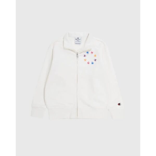 Champion Jr  Felpa Chiusura Zip Bianca bambino