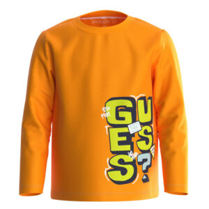 Guess Kid T-shirt Arancione Fluo Bambini Ragazzi