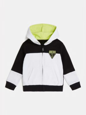 Guess Kid Felpa Chiusura Zip e Cappuccio Multicolore Bambino