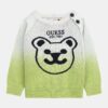Guess Felpa Verde Con Ricamo Centrale Bambini