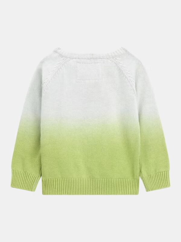 Guess Felpa Verde Con Ricamo Centrale Bambini