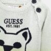 Guess Felpa Verde Con Ricamo Centrale Bambini