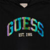 Guess Felpa Con Cappuccio Nera bambina