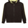 Guess Kid Felpa Chiusura Zip e Cappuccio Nera Bambino