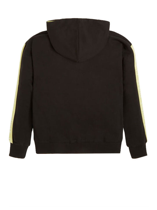 Guess Kid Felpa Chiusura Zip e Cappuccio Nera Bambino