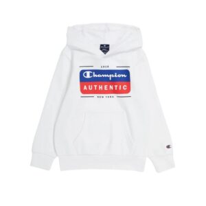 Champion Authentic Felpa Con Cappuccio Bianco Bambino