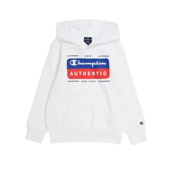 Champion Authentic Felpa Con Cappuccio Bianco Bambino