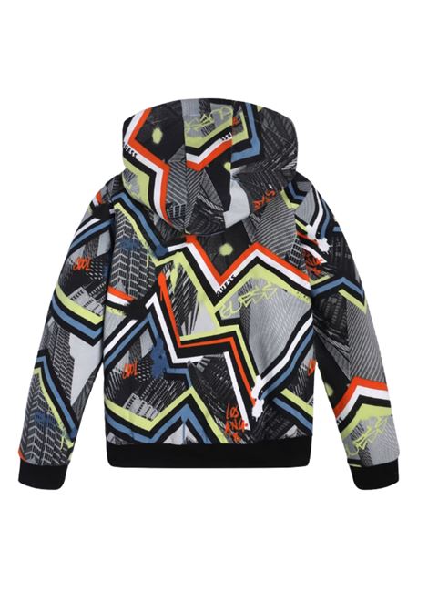 Guess  Felpa Con Cappuccio Nera Bambino