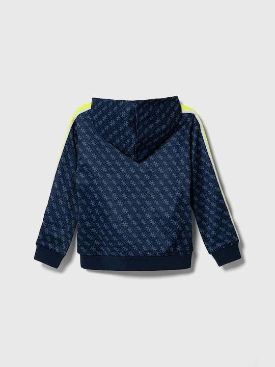 Guess Felpa Con Cappuccio Blu  Bambini