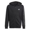 Adidas Essentials Hoodie Felpa Con Cappuccio Nera Bambino