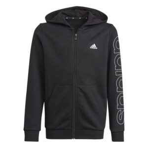 Adidas Essentials Hoodie Felpa Con Cappuccio Nera Bambino