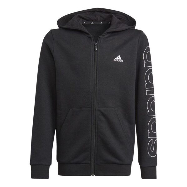 Adidas Essentials Hoodie Felpa Con Cappuccio Nera Bambino