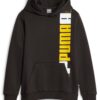 Puma Ess Logo Lab Hoodie Fl Felpa Con Cappuccio Nera Bambino