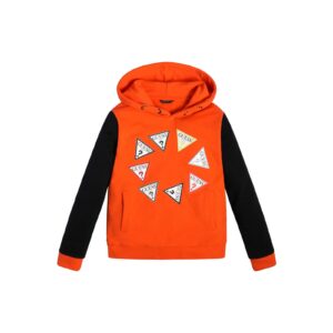 Guess Felpa Con Cappuccio Arancione Bambino