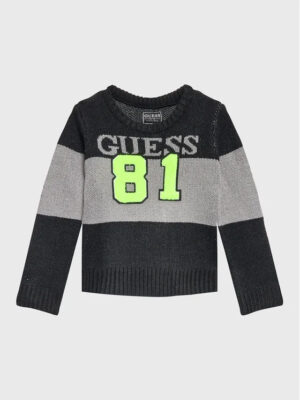 Guess Maglioncino  Girocollo Nero Grigio Bambino