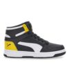 Puma Rebound Layup SL Jr Scarpe Nere Gialle  Bambini Ragazzi