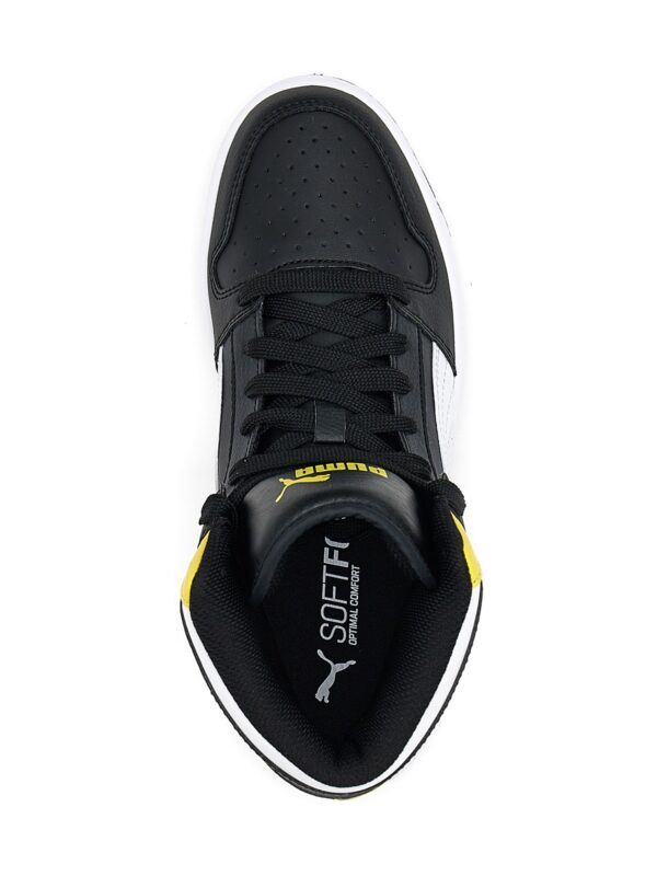 Puma Rebound Layup SL Jr Scarpe Nere Gialle  Bambini Ragazzi