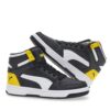 Puma Rebound Layup SL Jr Scarpe Nere Gialle  Bambini Ragazzi