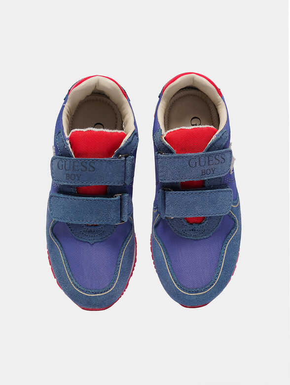 Guess Glorym Jr Scarpe Chiusura a Strappo Blu Bambino