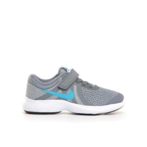 Nike Revolution 4 Scarpe Sportive Grigie Azzurre Bambini Ragazzi