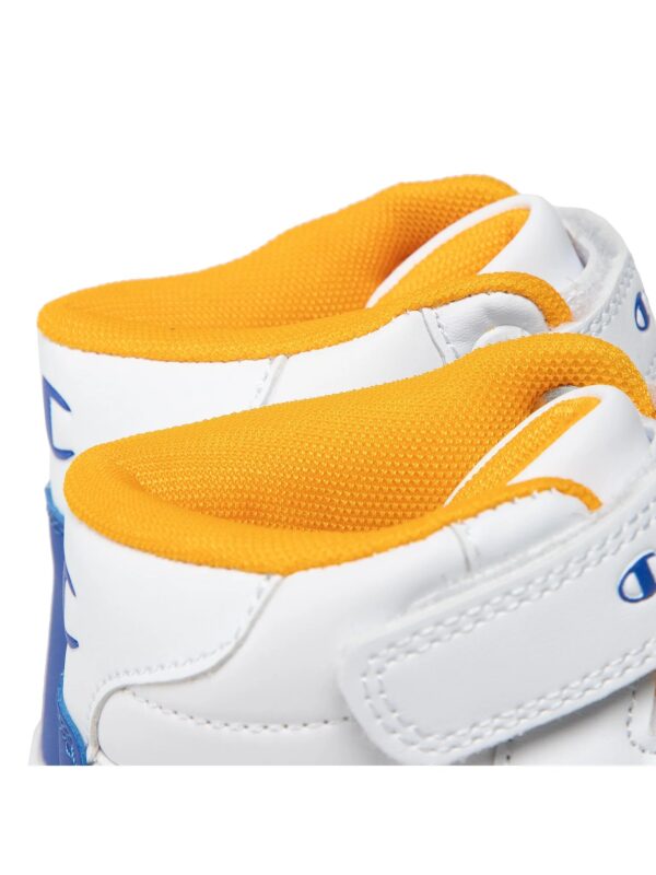 Champion Alter Mid B Ps Scarpe In Pelle Bianca Blu Bambino