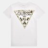 Guess Ss Kids T-shirt logo Frontale Bianca Bambino