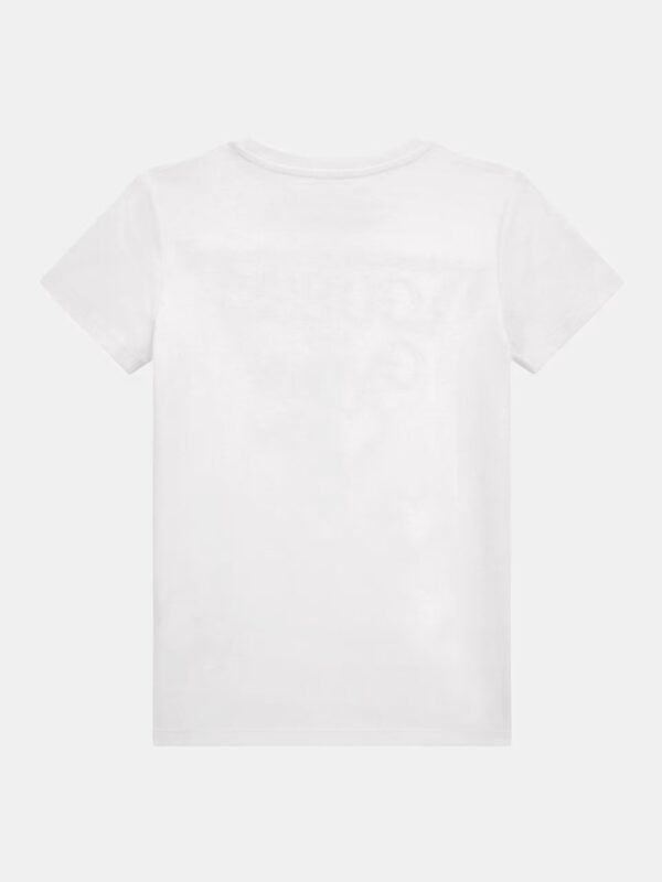 Guess Ss Kids T-shirt logo Frontale Bianca Bambino