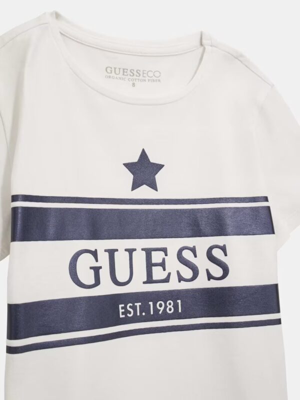 Guess Kids T-shirt logo frontale Bianca Bambina
