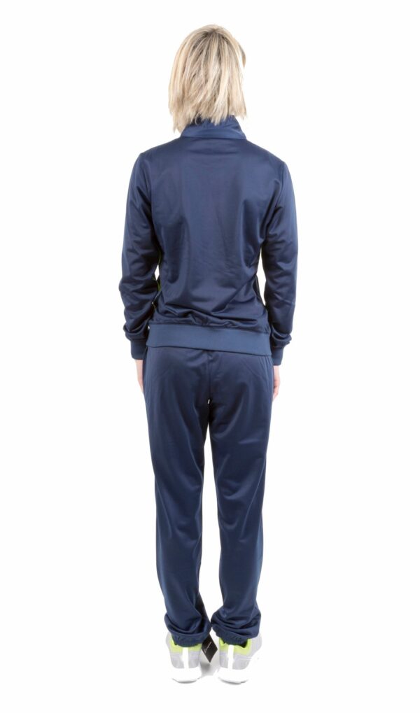 Champion Full Zip Suit Completo Tuta Blu Giallo Fluo Donna