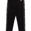 Champion Logo-Tape Leggings Nero Rosa Bambina