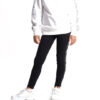Champion Logo-Tape Leggings Nero Rosa Bambina