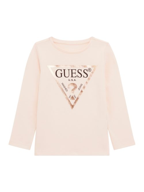Guess Kids Maglietta Maniche Lunghe Rosa Chiaro Bambina